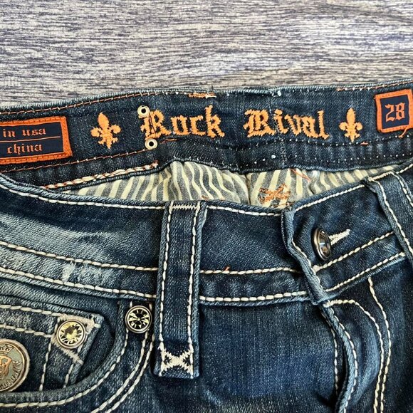 RockRevival Women's Navy and Blue Jeans - Picture 2 of 4